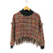 ザラ ZARA フリンジツイードニット レディース import:S