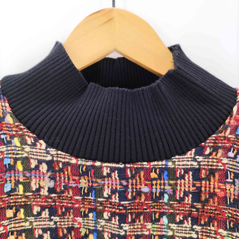 ザラ ZARA フリンジツイードニット レディース import:S