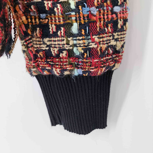 ザラ ZARA フリンジツイードニット レディース import:S
