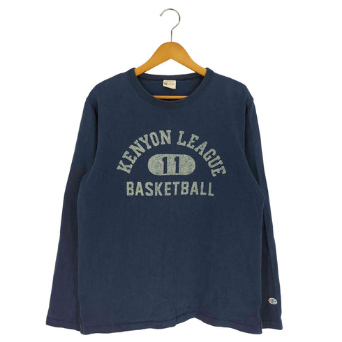 チャンピオン Champion ランタグ 復刻 KENYON LEAGUE BASKETBALL プリント ロングスリーブTシャツ メンズ import:L