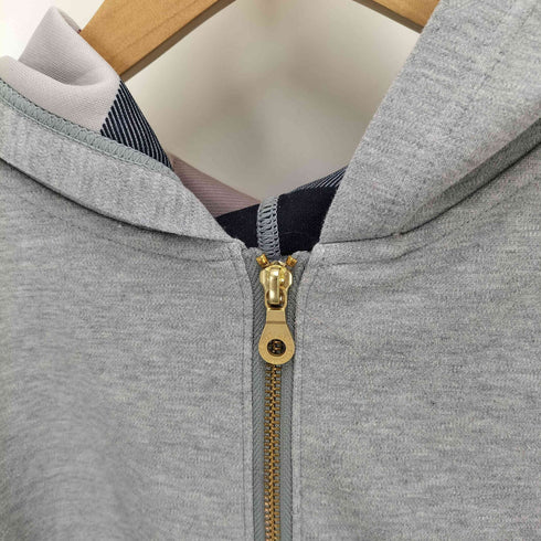 ブルーレーベルクレストブリッジ BLUE LABEL CRESTBRIDGE 裏地チェック ダンボールジップアップパーカー レディース 38
