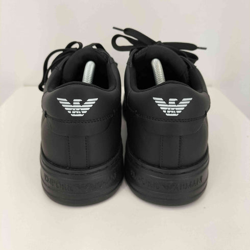 エンポリオアルマーニ EMPORIO ARMANI サイドロゴ レザー切替 ローカットスニーカー メンズ EUR:43