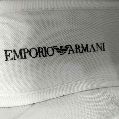 エンポリオアルマーニ EMPORIO ARMANI サイドロゴ レザー切替 ローカットスニーカー メンズ EUR:43