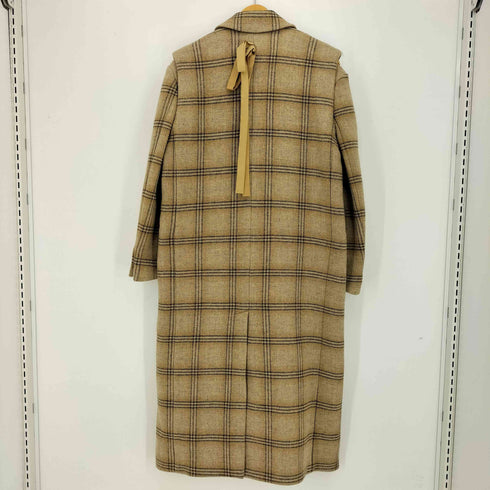 エムエムシックスメゾンマルジェラ MM6 Maison Margiela 18AW チェック ウールチェスターコート レディース 38