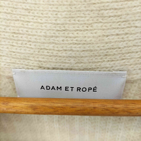 アダムエロペ Adam et Rope ウール混 リブ L/S カーディガン レディース FREE