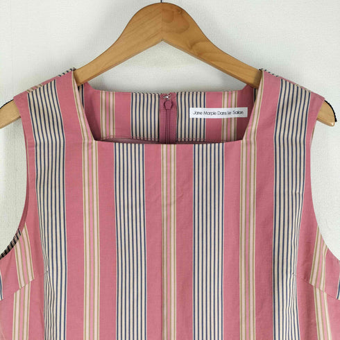 ジェーンマープルドンルサロン Jane Marple Dans Le Salon 23AW Vintage stripe square dress ヴィンテージストライプ スクエアドレス レディース import:M