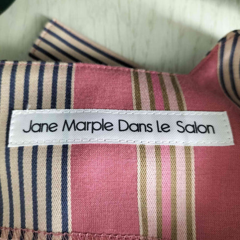 ジェーンマープルドンルサロン Jane Marple Dans Le Salon 23AW Vintage stripe square dress ヴィンテージストライプ スクエアドレス レディース import:M