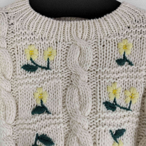 chambre de charme 22AW ペルーハンドニット りんごの花プルオーバー レディース FREE