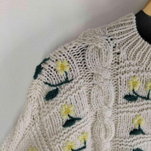 chambre de charme 22AW ペルーハンドニット りんごの花プルオーバー レディース FREE