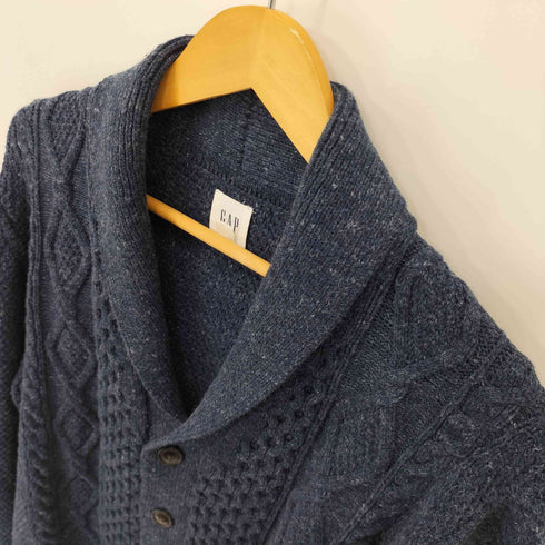 ギャップ Gap ショールカラ―ケーブルニットカーディガン メンズ import:XL