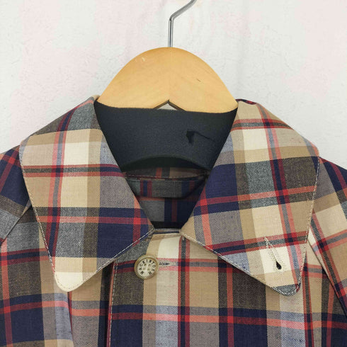 マッキントッシュフィロソフィー MACKINTOSH PHILOSOPHY 104 FOX BROTHER チェック コットンリネン ゴム引きコート メンズ UK:36