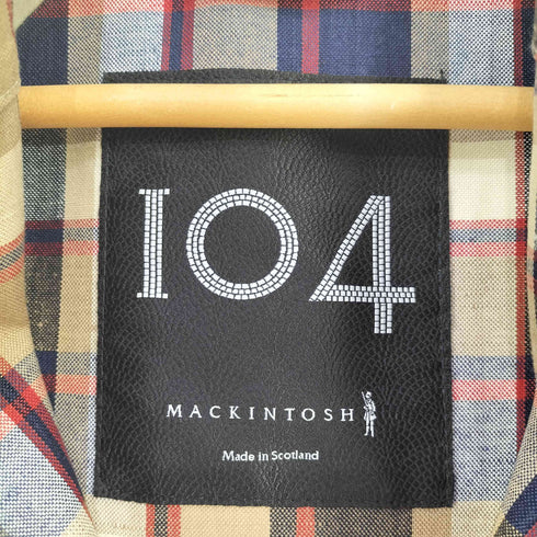 マッキントッシュフィロソフィー MACKINTOSH PHILOSOPHY 104 FOX BROTHER チェック コットンリネン ゴム引きコート メンズ UK:36