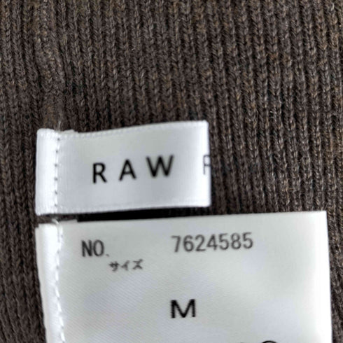 RAW FUDGE タートルネックニットワンピース 異素材切り替え レディース import:M