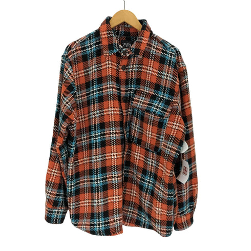 ザラ ZARA チェックシャツジャケット メンズ JPN:XL
