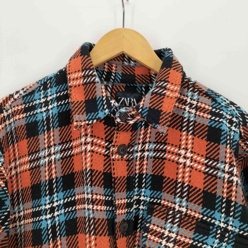ザラ ZARA チェックシャツジャケット メンズ JPN:XL