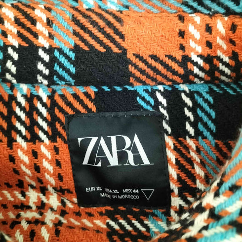 ザラ ZARA チェックシャツジャケット メンズ JPN:XL