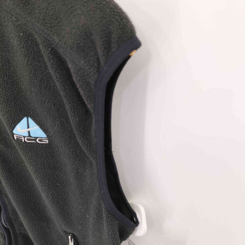 ナイキエーシージー NIKE ACG 90S THERMA-FIT ロゴ刺繍 フリースベスト メンズ import:M