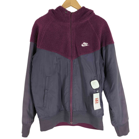 ナイキ NIKE 00S ボアナイロン切替得フードジャケット レディース JPN:L