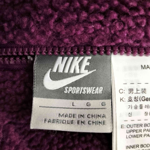 ナイキ NIKE 00S ボアナイロン切替得フードジャケット レディース JPN:L
