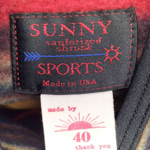 サニースポーツ SUNNY SPORTS USA製 ボーダー フリース ベスト メンズ 40