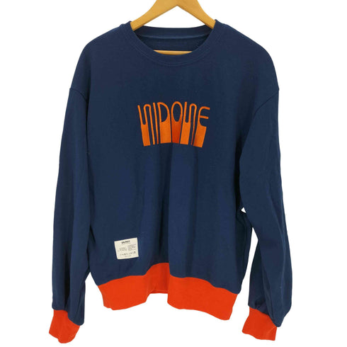 アーティスト Navy×Orange Logo Sweat Tops メンズ JPN:L
