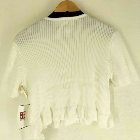 Jane Marple マルチポケット リブニット半袖カーディガン レディース import:M