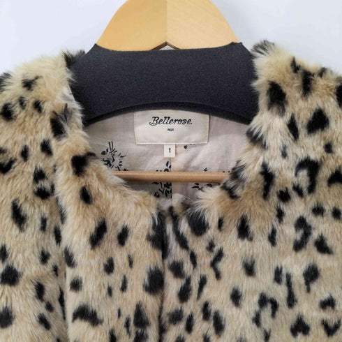 BELLEROSE レオパード柄 ファーコート レディース
