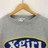 エックスガール X-girl CHENILLE EMBROIDERY OVAL LOGO CREW SWEAT TOP レディース JPN:M