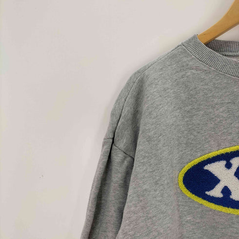 エックスガール X-girl CHENILLE EMBROIDERY OVAL LOGO CREW SWEAT TOP レディース JPN:M