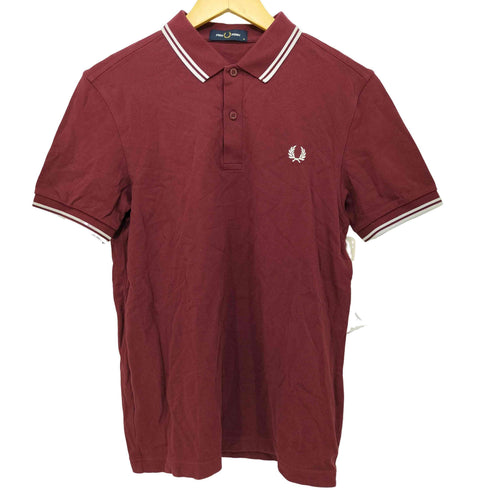 フレッドペリー FRED PERRY ロゴ刺繍 ショートスリーブ ポロシャツ メンズ import:M