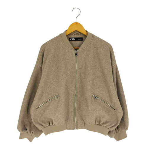 ザラ ZARA プラッシュボンバージャケット レディース import:M