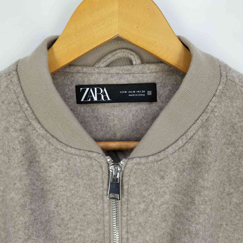 ザラ ZARA プラッシュボンバージャケット レディース import:M