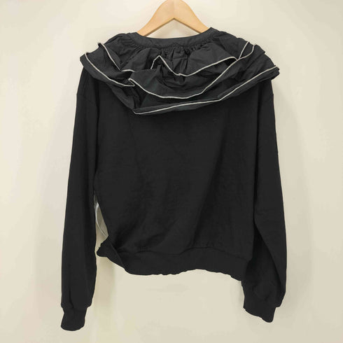 ザラ ZARA フリル付きクルーネックトレーナー レディース M