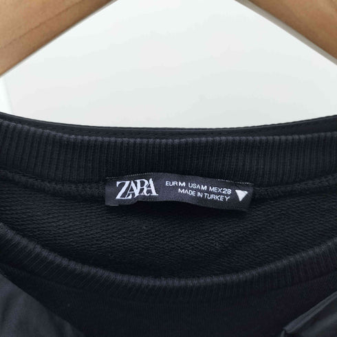ザラ ZARA フリル付きクルーネックトレーナー レディース M