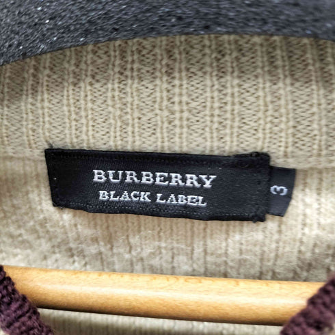 バーバリーブラックレーベル BURBERRY BLACK LABEL ニット切替ウールブルゾン メンズ JPN:3