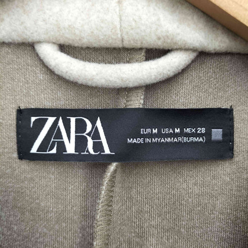 ザラ ZARA ベルト付きフーデットコート レディース M