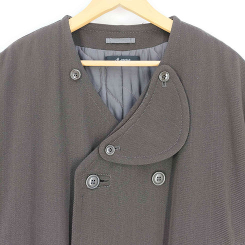 ジョンブル Johnbull 裏キルティング ダブル ノーカラーコート メンズ import:M