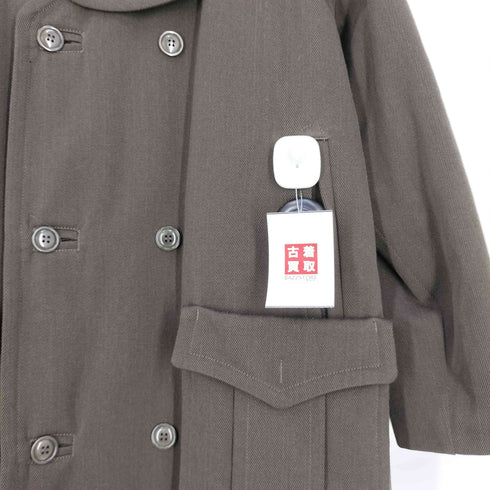 ジョンブル Johnbull 裏キルティング ダブル ノーカラーコート メンズ import:M
