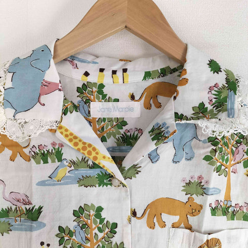 Jane Marple 19SS Zoo gardenのフレンチアロハ レディース import:M