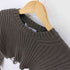 ザラ ZARA クラッシュ加工 ショート丈 L/S ニット レディース import:S