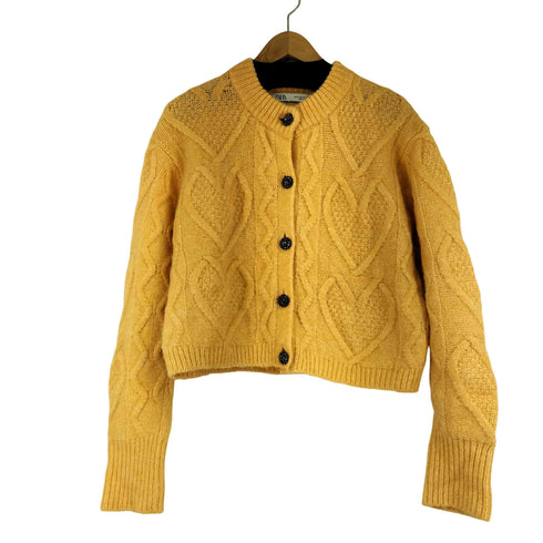 ザラ ZARA ケーブルニットカーディガン レディース import:M
