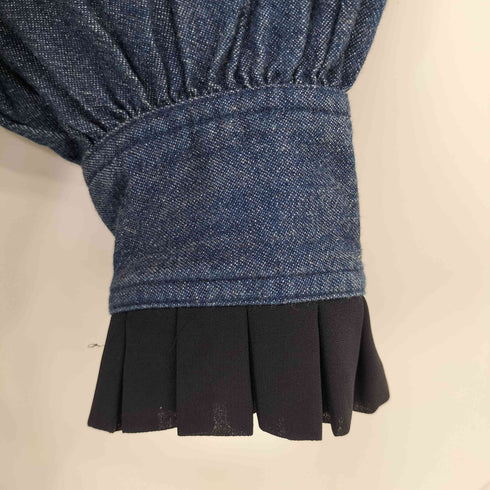 モスキーノジーンズ MOSCHINO JEANS 金ボタン フリルデニムプルオーバーシャツ レディース