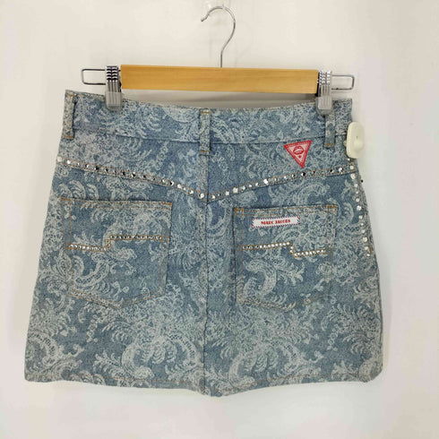 マークジェイコブス MARC JACOBS ビジュー 総柄デニムミニスカート レディース 28