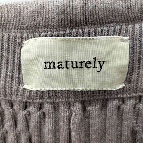 マチュアリー maturely リブニットパンツ レディース