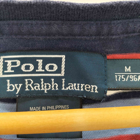 ポロバイラルフローレン Polo by RALPH LAUREN 90s マルチボーダー クルーネックTシャツ メンズ JPN:M