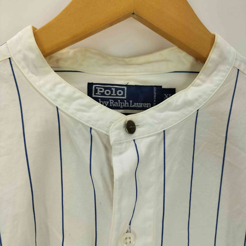 ポロバイラルフローレン Polo by RALPH LAUREN 90s ストライプ柄 バンドカラーシャツ メンズ JPN:XL