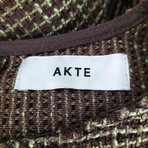 アクテ AKTE 21aw ノースリーブツイードワンピース レディース FREE