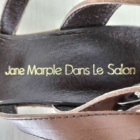 JANE MARPLE DANS SALON ストラップシューズ ウッドソール レディース