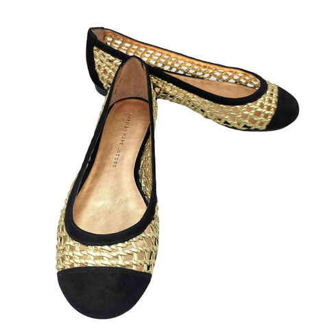 マークバイマークジェイコブス Marc by Marc Jacobs SUEDE BLK SYNTHETIC GOLD メッシュ バレエシューズ レディース EUR:35
