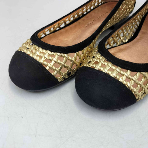 マークバイマークジェイコブス Marc by Marc Jacobs SUEDE BLK SYNTHETIC GOLD メッシュ バレエシューズ レディース EUR:35